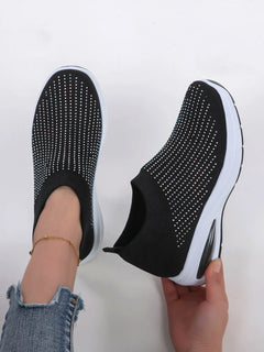 Spring new women's sports shoes, fashionable, breathable, lightweight, non-slip, wear-resistant, casual sports shoes, flat shoes