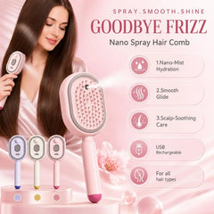 Electric Steaming Hair Straightener Brush Electric Spray Air Cushion