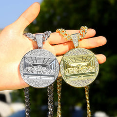 New Last Supper Pendant Cuban Chain Necklace With 14mm Iced Out Chain Fashion Hip Hop Men Charm Pendant Tennis Necklaces Jewelry