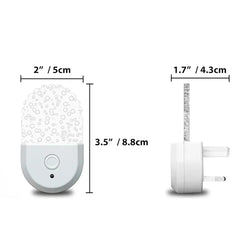 RGB Plug in Night Light Color Changing Dusk to Dawn Wall Socket Wireless LED Nightlight for Kid Living Room Bedroom Bedside Lamp