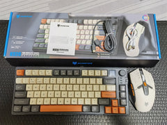 YQT K92™ Wireless Keyboard & Mouse Set – 80% Layout, Bluetooth & 2.4G, Cool Mixed Backlight, Smart Volume Knob, 2000mAh Type-C, English/Spanish/Russian/Arabic/Korean | FlipStylez LLC®
