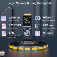 Professional AI Voice Recorder 9126KBPS Hi-Res Audio for Interview Meeting Lecture Evidence Collection Noise Reduction Recorder