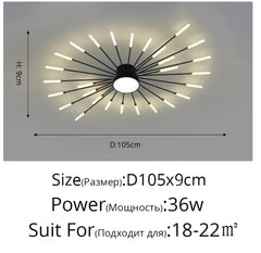 Modern Minimalist Stylish LED Ceiling Chandelier Lamps Design Art Suspension Pendant Lights Home Decor Items Living Room Bedroom