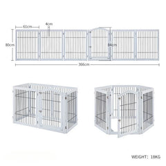Wooden Pet Fence Dog Fence Freely Combinable Pet Isolation Door Indoor Foldable Dog Cage for Small and Medium Dogs Pet Supplies