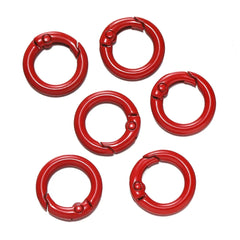 5Pcs Colorful  O Ring Spring Clasp Openable Round Carabiner Keychain Clips Hook Dog Chain DIY Jewelry Buckle Connector