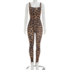 Summer Leopard Tops 2 Piece Pant Set Outfits 2026 Women Clothes Y2K Tracksuit Sexy Elegant Crop T Shirts Two Piece Sets