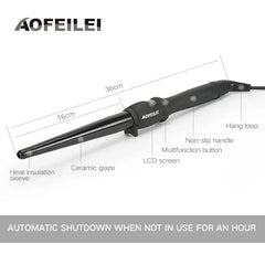 Aofeilei Ceramic Cone Hair Curling Iron Big Waver Electric Curl Hair