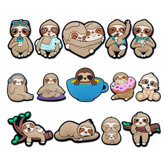 14-100pcs Lazy Tree Sloth Shoe Charms For Sandals,Shoe Decoration Accessories Shoe Pins Great Gift For Men Wom