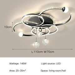 Modern Luxury LED Ceiling Chandeliers Lamps Design Creative Suspension Pendant Lights Home Decor Items Living Room Bedroom Villa