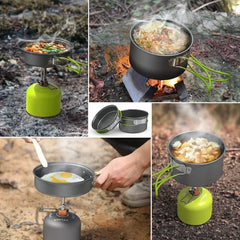 FlipStylez™ Obsidian Gray 3PC Trail-Chef Aluminum Cookware Set