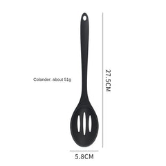 1/3-Piece Silicone Cooking Spoon Set - Heat-Resistant, Large Slotted & Solid Spoons for Non-Stick Cookware, Mixing & Filling