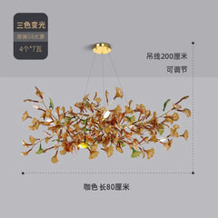 Modern Gingko Chandelier Custom Lights Luxury Glass Chandelier Suitable For Dining Room Living Room Villa Home Decor Gloss