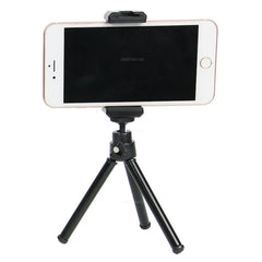 Mini Flexible Tripod 2 Section Stand Holder for Projector Camera Aluminum Alloy Desktop Tripod for Mobile Phone