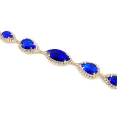 1pc Blue Droplet Fashion Body Chain Women's Chest Chain Summer Party