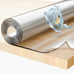 1.5mm Thick Clear PVC Tablecloth, Heat-Resistant Waterproof Oil-Proof Dining Mat for Kitchen Table, Multiple Sizes