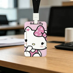 Cute Cat H-Hello K-Kitty NFC Contactless Sliding Card Sleeve For Student Cards, Bus Cards, ID Cards, And Work Permits