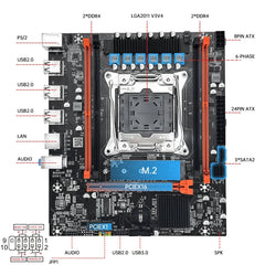 MOUGOL X99 Gaming Motherboard Kit with Intel Xeon E5 2680 V4 & DDR4 8Gx2 2133MHz Dual Channel ECC RAM M.2 NVME for Desktop PC
