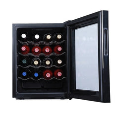 20 Bottles Horizontal Stainless Steel Shelves Semiconductor Cooler Air Cooling Wine Fridge Wine Cabinet