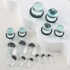 2pcs Glass Ear Gauges Stretching Kit Short Taper Expander 1.6-16mm