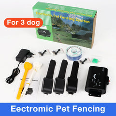 HT-023 Dog Electric Fence Shock Training Collar Electronic Pet Fencing System Adjustable Control Range Wired Containment System