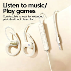 3.5mm/Type-C Wired Headphones Hook-on Ear HD Noise Cancelling Call Earphones With Dual Mic Headset For Cellphone Computer Earbud