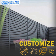 Outdoor Aluminum Louver Fence Panels Aluminium Privacy Fence Modern Heavy Duty Garden Yard Louvered Fencing Customizable