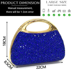 Venus Chan 2026 Elegant Women's Rhinestone Peep Toe High Heels Sandals - Italian Design with Matching Blue Handbag