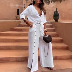 New Fashion Casual Irregular Two-Piece Sets Loose Short-Sleeved