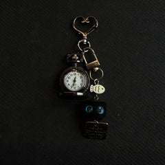 Original Hollow Heart Pocket Watch Chain Keychain Design Steampunk Clock Vintage Necklace Pendant Jewelry Watch Men Women Gift