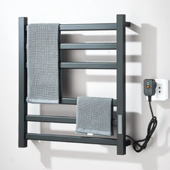 Electric Towel Dryer Black/White Bathroom Electric Rack Digital Display Temperature Time Control Towel Warmer Rail