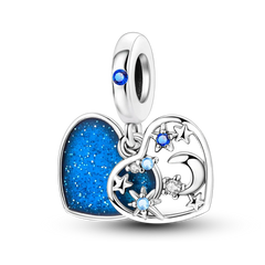 Charms Bead 925 Sterling Silver Pink Butterfly Luminous Firefly Dangle
