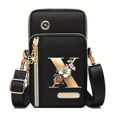 Huaben Letter Z Printed Fashion Casual Messenger Bag Change New Nylon Cloth New Mobile Phone Bag Women's Bag