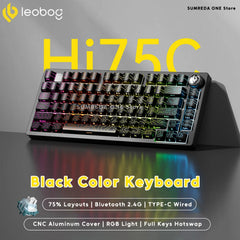Leobog Hi75C Pro Aluminum Wireless Mechanical Keyboard | Tri-Mode 2.4G Bluetooth Wired | 81-Key Hot-Swap RGB Gaming Keyboard