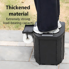 Covered Outdoor Folding Toilet, Camping Toilet, Adult Vehicle-Mounted Toilet, Children's Portable Mobile Toilet