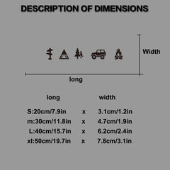 Camping Icons Outdoor Campfire Hiking Die Cut Vinyl Decal Sticker for