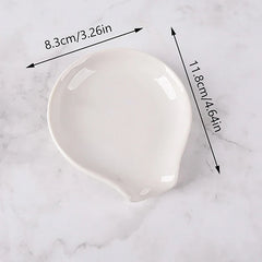 Multipurpose Ceramic Spoon Rest Pad White Spoon Holder Spoon Holder Kitchen Utensils Tableware Spoon Holder Spoon