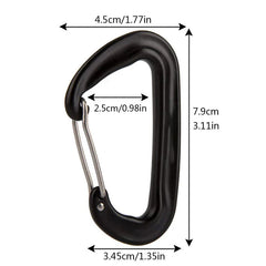 12KN Small Climbing Carabiner D-Shape Mountaineering Buckle Hook