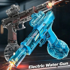 M416 Electric Water Gun Fully Automatic with Flash, High-speed Continuous Shooting Summer Outdoor Toy Water Gun Children's Gift
