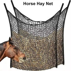 1Pc Durable Slow Feed Hay Net Large Capacity Hanging Horse Hay Bag 80x90cm Hay Feeder Bag for Horses Goat Sheep