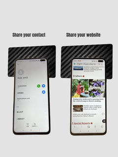 1Piece Digital Business Card Social Share NFC Carbon Fiber Smart NFC Card Business Card Fast Reading Ntag 215 Blank NFC Card