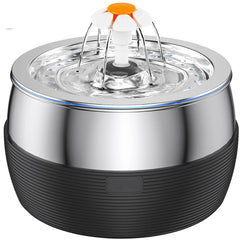 3L Auto Stainless Steel Cat Fountain 102 Oz Pet Water Dispenser Filter with Faucet Automatic Water Feeder for Cats Dogs Rabbits