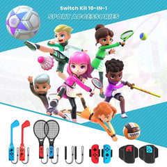 10 in 1 Sports Accessories Kit for Switch/switch OLED Sports Game 10