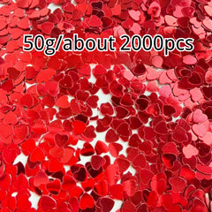 600/1000/2000 Pieces of 0.55 cm Rose Red Heart Shaped Paper Flower - Rose Red Color Perfect for Valentine's Day, Wedding, Birth