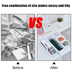 Closet  Cover Storage Drawer Storage Box Kitchen Bathroom Storage Trays Sundries Jewellery Holder 8pc/set Make Up Organizer Box
