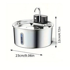 3L Stainless Steel Wireless Recharging Sensor Pet Cat Water Fountain Auto Drinking Fountain For Cats Dog Drinker Dispenser Bowl