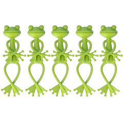 1/3/5pcs Green Frog Shaped Plant Clips DIY Flowers Vines Stem Holder