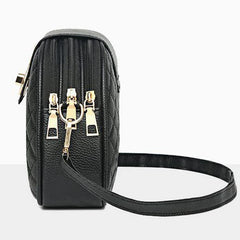 Daily Wear Rhombus Stitch Leather Shoulder Bag Detachable Strap, Elegant Small Bag for Women Casual Street Matching