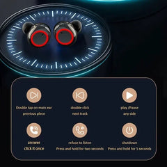 Wireless Bluetooth 5.0 Earphones 9D Stereo Headset with Mic Y50 TWS Touch Control Sport Earphones Waterproof Earbuds LED Display