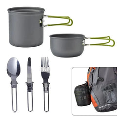 Camping Cookware Set, Outdoor Pan Set, Tourist Dishes, Melon, Kitchen