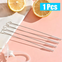500-1Pcs Drinking Straw Cleaning Brush Reusable Pipe Cleaner Nylon Stainless Steel Straw Cleaning Brush for Baby Cup Bottles